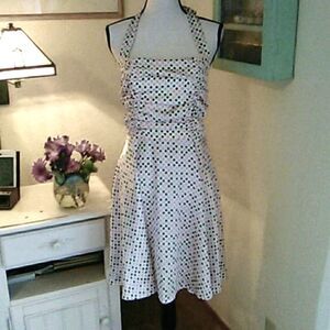 Retro Inspired Polka Dot Halter Dress